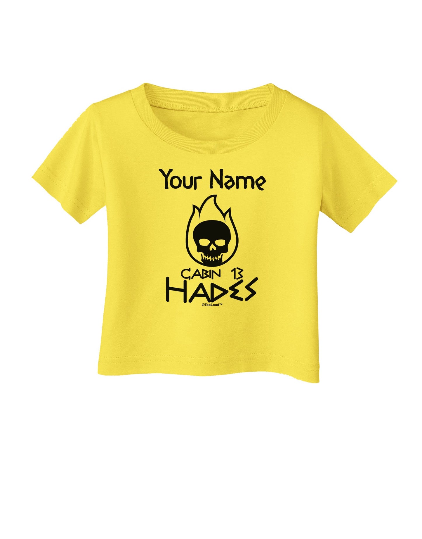 Personalized Cabin 13 Hades Infant T-Shirt-Infant T-Shirt-TooLoud-Yellow-06-Months-Davson Sales