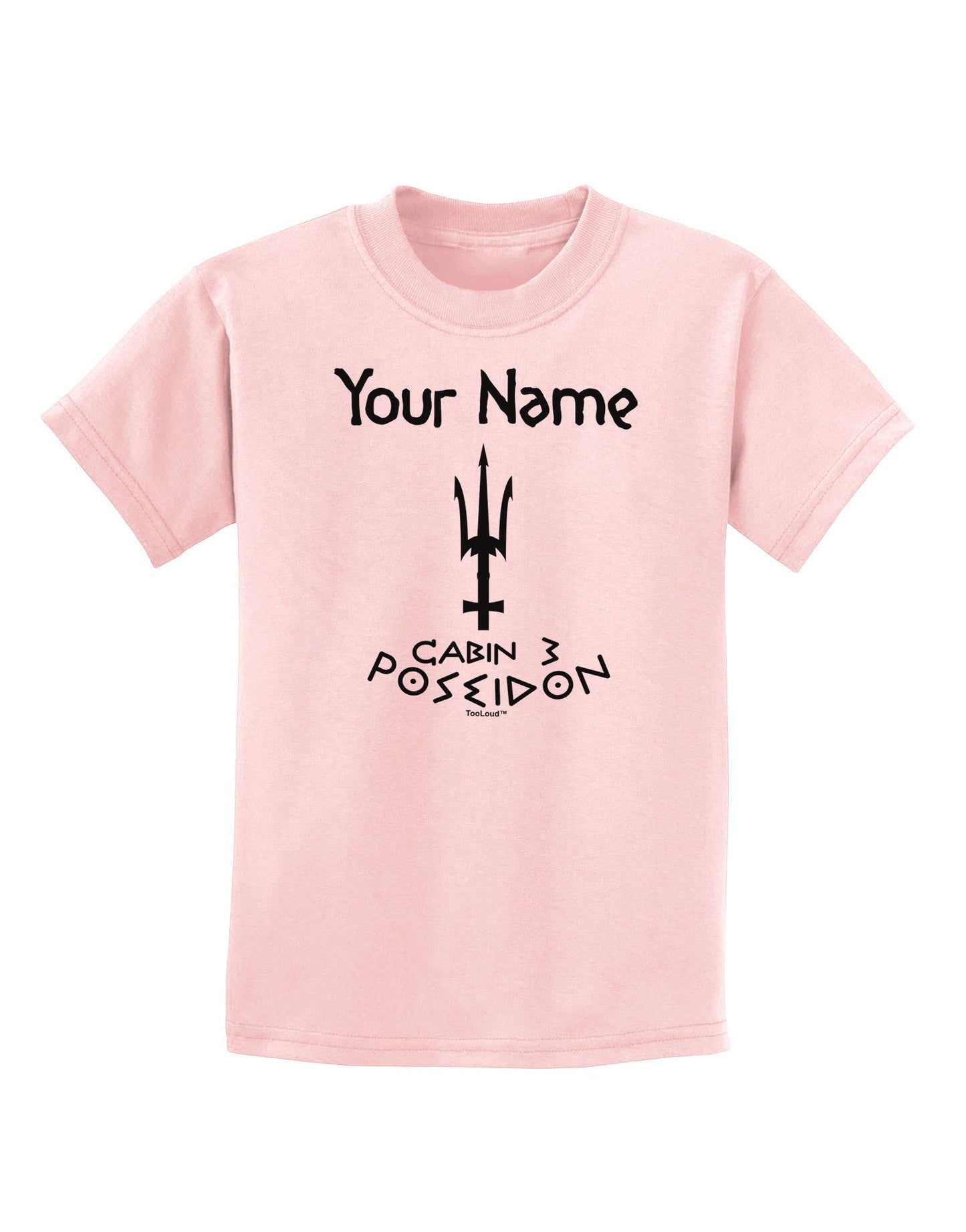 Personalized Cabin 3 Poseidon Childrens T-Shirt-Childrens T-Shirt-TooLoud-PalePink-X-Small-Davson Sales