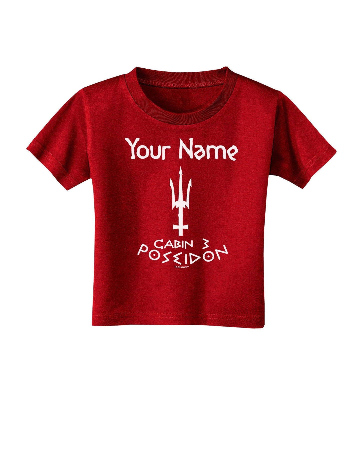Personalized Cabin 3 Poseidon Toddler T-Shirt Dark-Toddler T-Shirt-TooLoud-Red-2T-Davson Sales