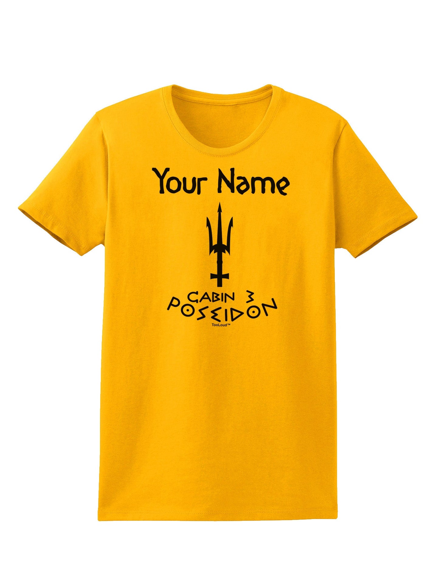 Personalized Cabin 3 Poseidon Womens T-Shirt-Womens T-Shirt-TooLoud-Gold-X-Small-Davson Sales