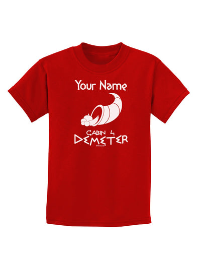 Personalized Cabin 4 Demeter Childrens Dark T-Shirt-Childrens T-Shirt-TooLoud-Red-X-Small-Davson Sales