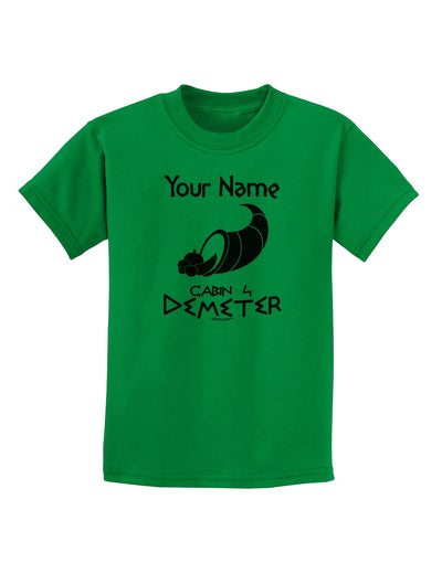 Personalized Cabin 4 Demeter Childrens T-Shirt-Childrens T-Shirt-TooLoud-Kelly-Green-X-Small-Davson Sales