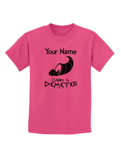 Personalized Cabin 4 Demeter Childrens T-Shirt-Childrens T-Shirt-TooLoud-Sangria-X-Small-Davson Sales