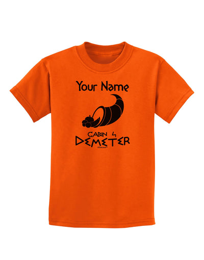 Personalized Cabin 4 Demeter Childrens T-Shirt-Childrens T-Shirt-TooLoud-Orange-X-Small-Davson Sales