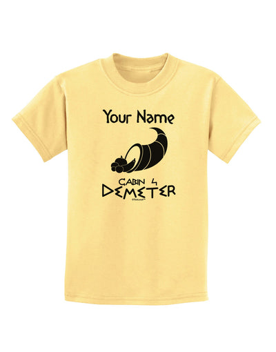 Personalized Cabin 4 Demeter Childrens T-Shirt-Childrens T-Shirt-TooLoud-Daffodil-Yellow-X-Small-Davson Sales