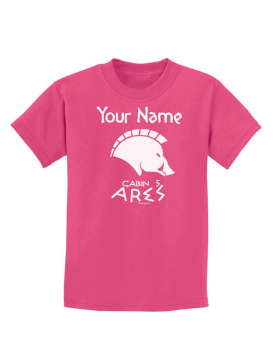 Personalized Cabin 5 Ares Childrens Dark T-Shirt-Childrens T-Shirt-TooLoud-Sangria-X-Small-Davson Sales