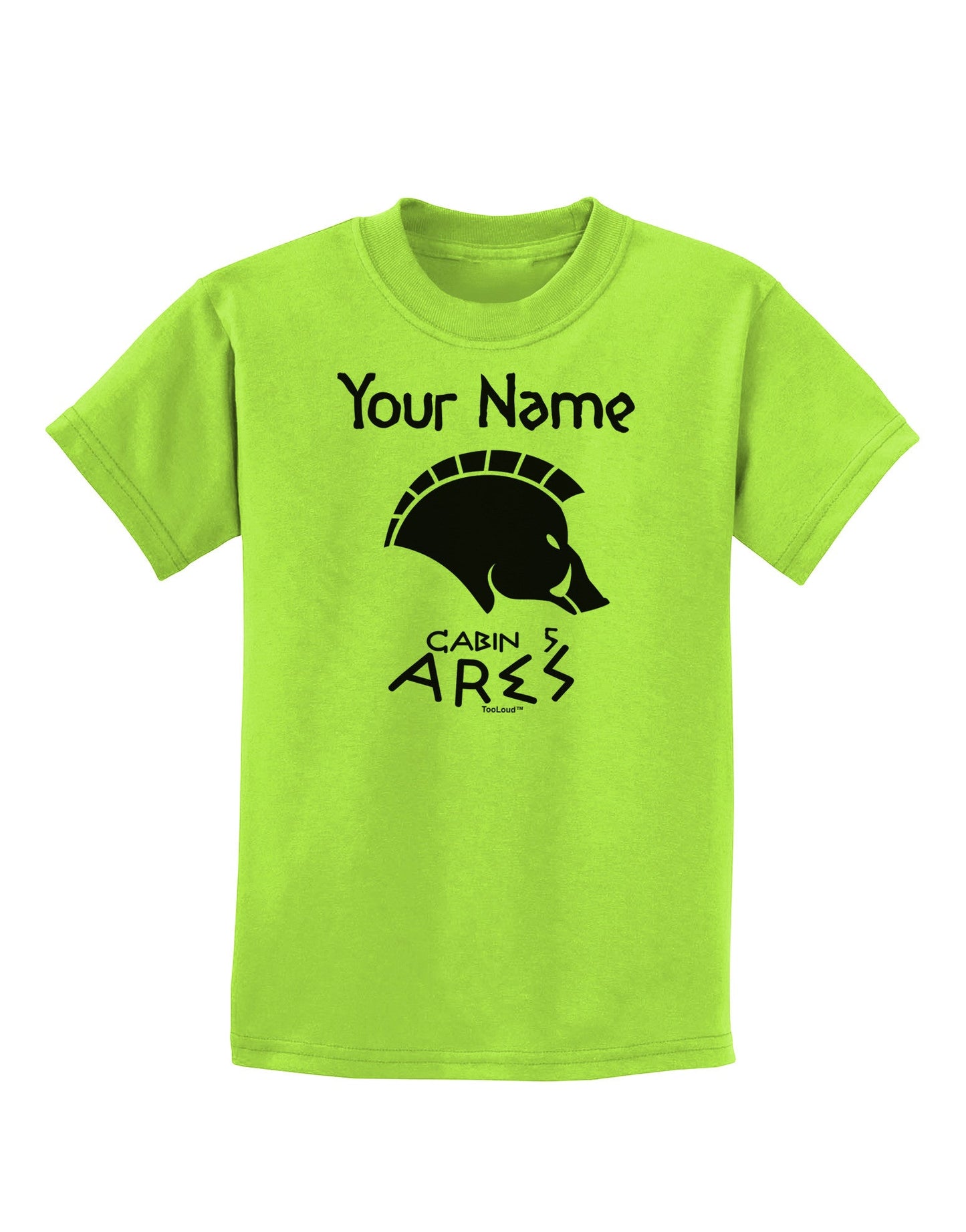 Personalized Cabin 5 Ares Childrens T-Shirt-Childrens T-Shirt-TooLoud-Lime-Green-X-Small-Davson Sales