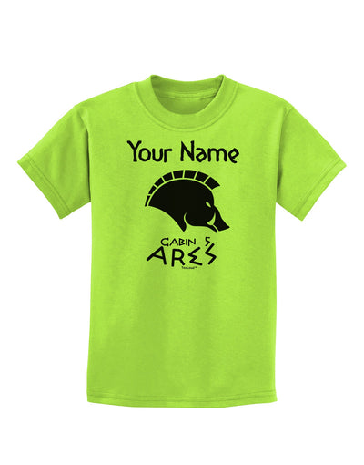 Personalized Cabin 5 Ares Childrens T-Shirt-Childrens T-Shirt-TooLoud-Lime-Green-X-Small-Davson Sales