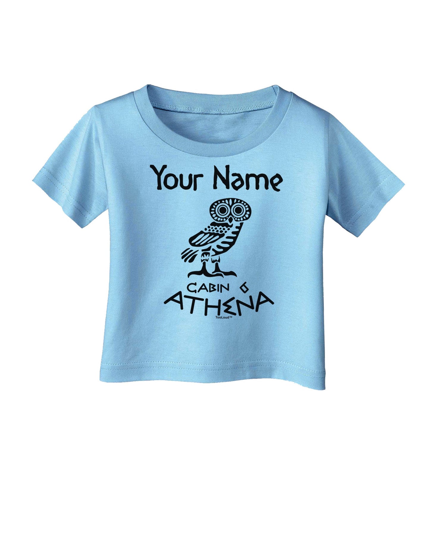 Personalized Cabin 6 Athena Infant T-Shirt-Infant T-Shirt-TooLoud-Aquatic-Blue-06-Months-Davson Sales
