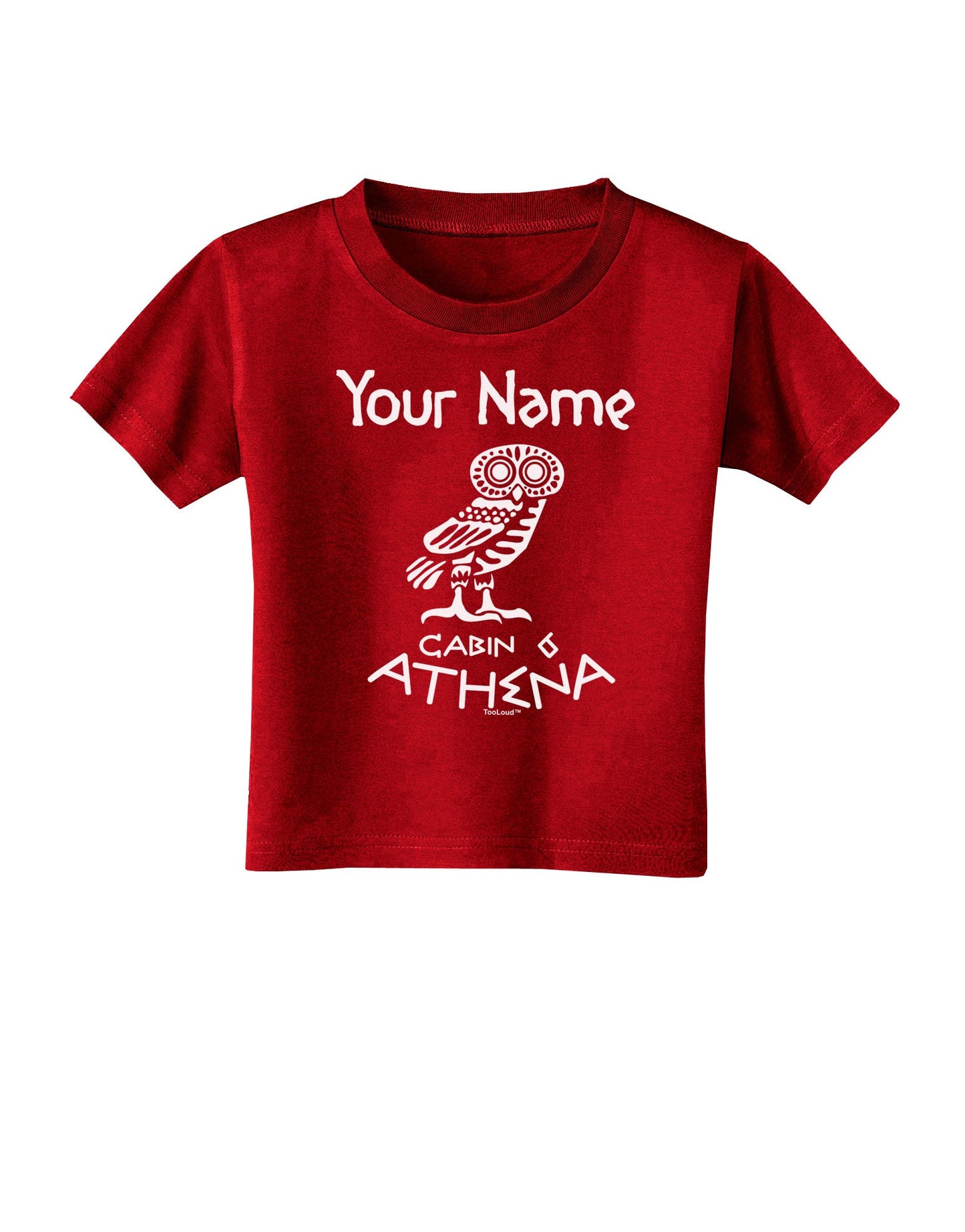 Personalized Cabin 6 Athena Toddler T-Shirt Dark by-Toddler T-Shirt-TooLoud-Red-2T-Davson Sales