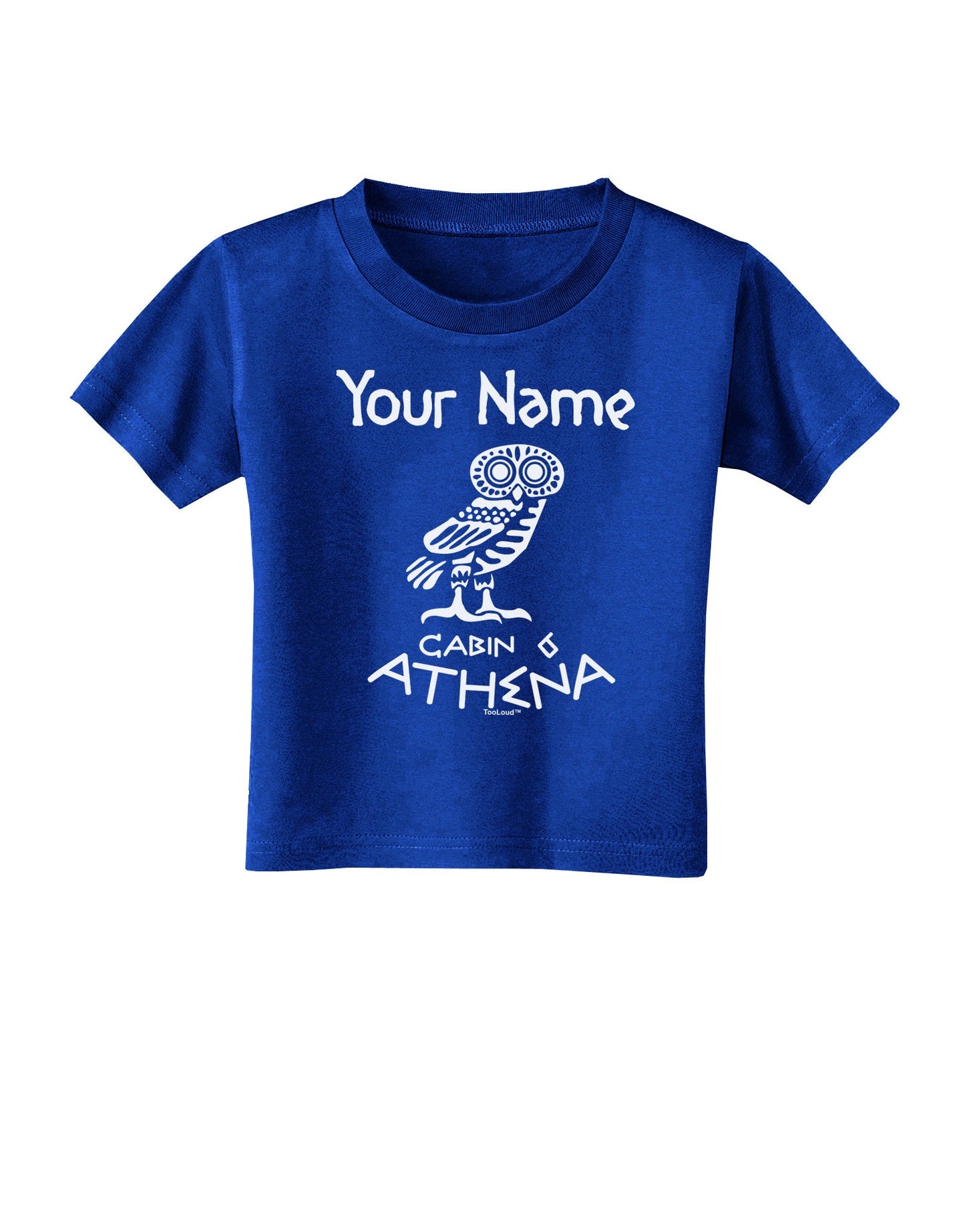 Personalized Cabin 6 Athena Toddler T-Shirt Dark by-Toddler T-Shirt-TooLoud-Royal-Blue-2T-Davson Sales