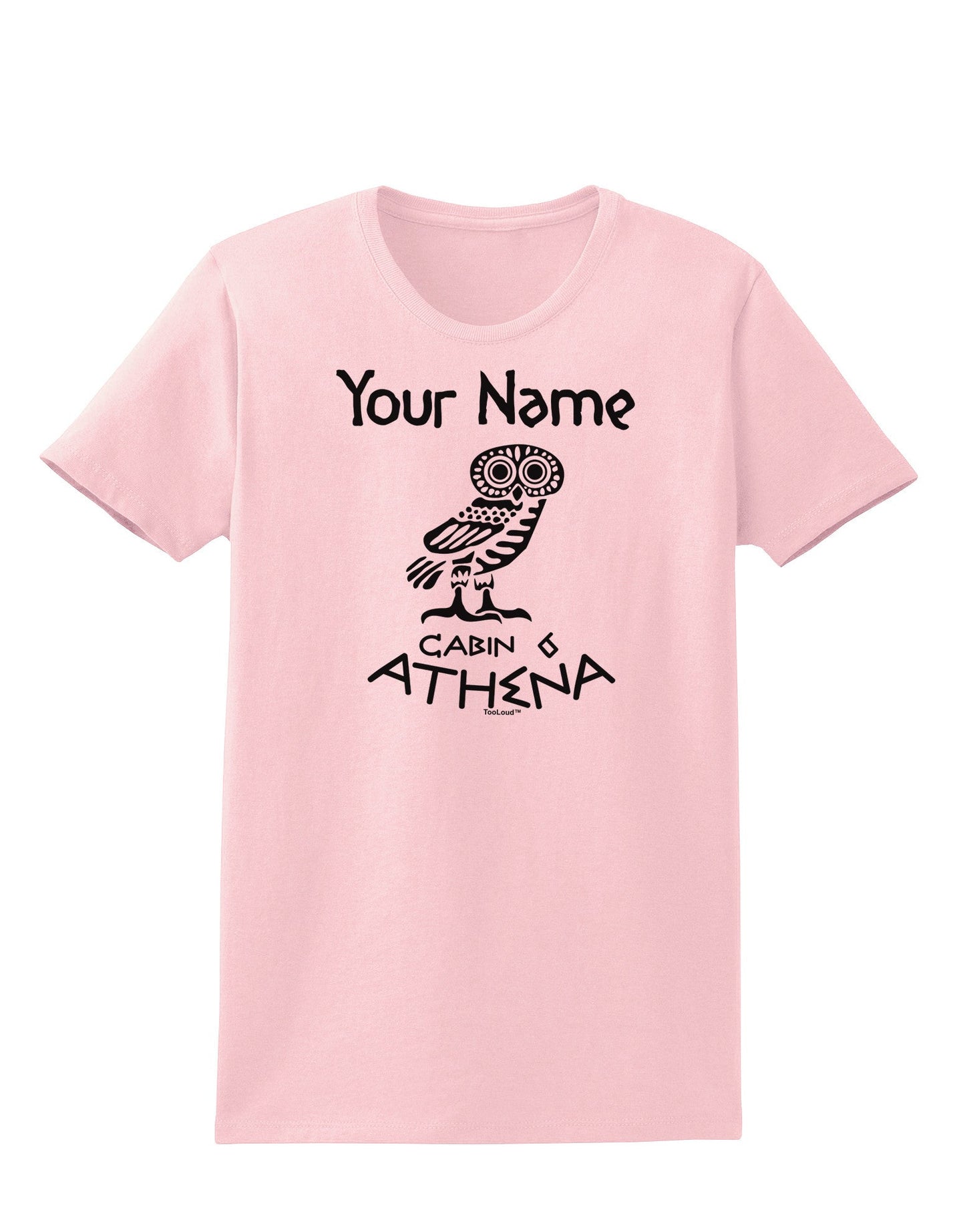 Personalized Cabin 6 Athena Womens T-Shirt-Womens T-Shirt-TooLoud-PalePink-X-Small-Davson Sales