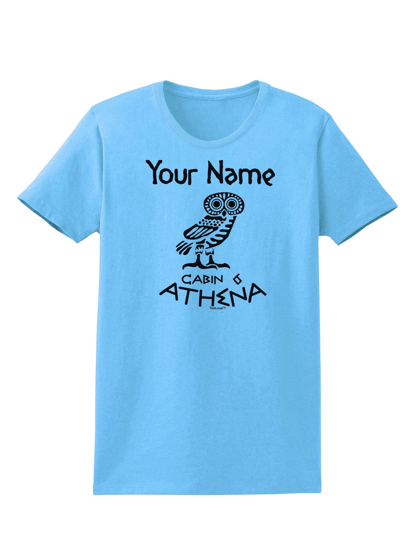Personalized Cabin 6 Athena Womens T-Shirt-Womens T-Shirt-TooLoud-Aquatic-Blue-X-Small-Davson Sales