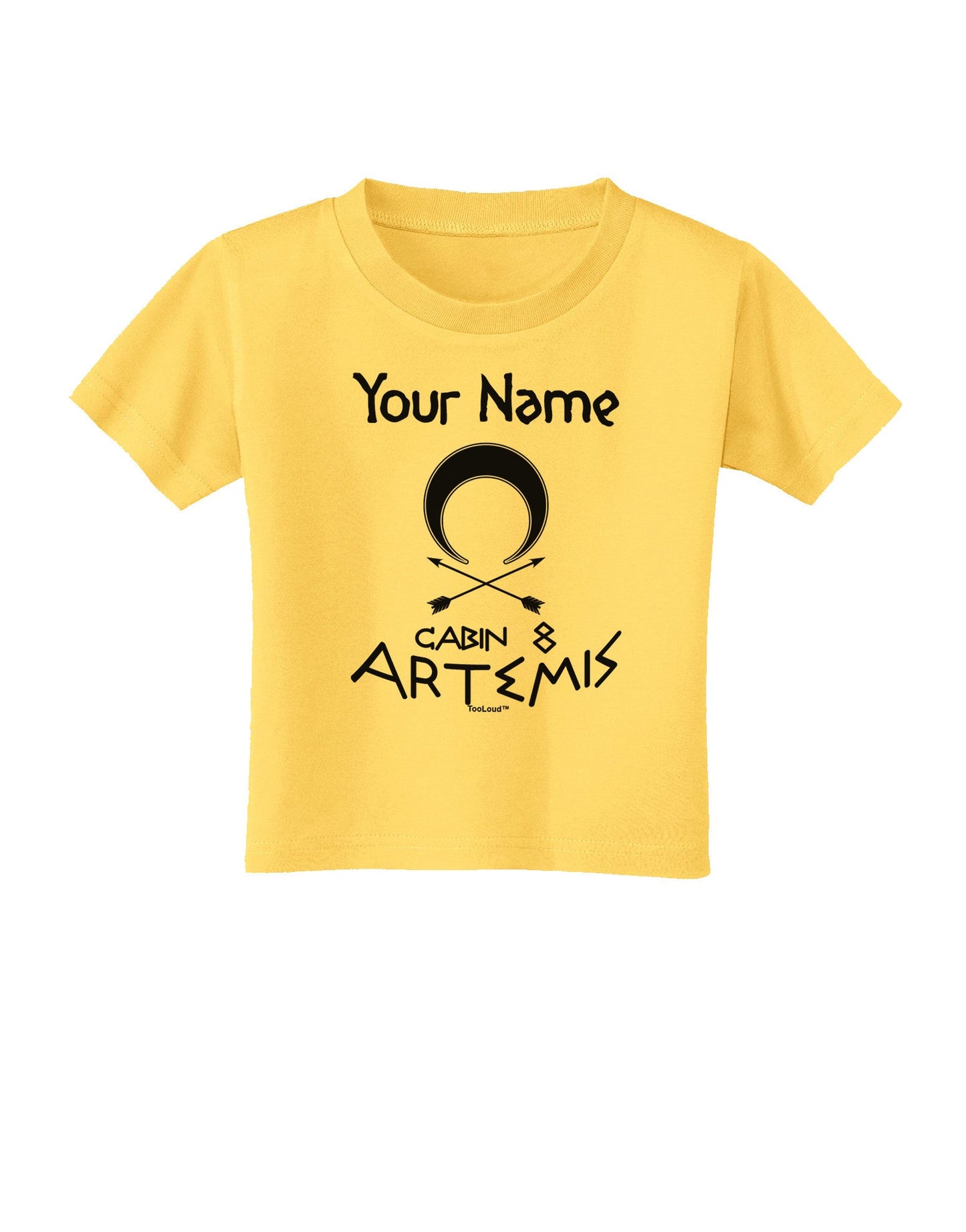 Personalized Cabin 8 Artemis Toddler T-Shirt-Toddler T-Shirt-TooLoud-Yellow-2T-Davson Sales