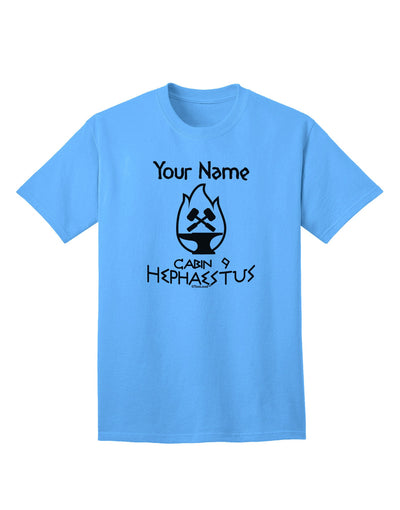 Personalized Cabin 9 Hephaestus Adult T-Shirt-Mens T-Shirt-TooLoud-Aquatic-Blue-Small-Davson Sales