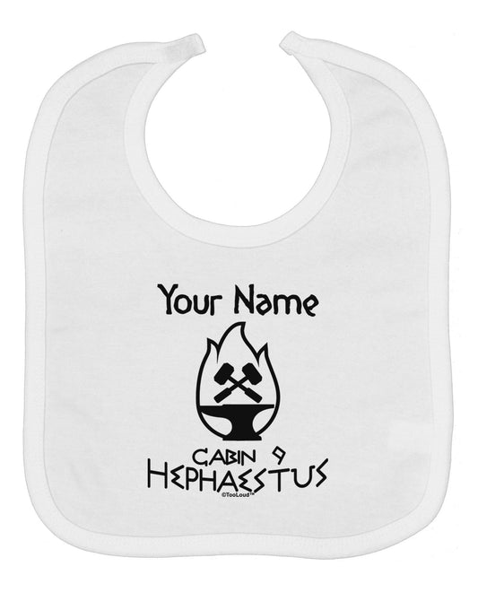 Personalized Cabin 9 Hephaestus Baby Bib