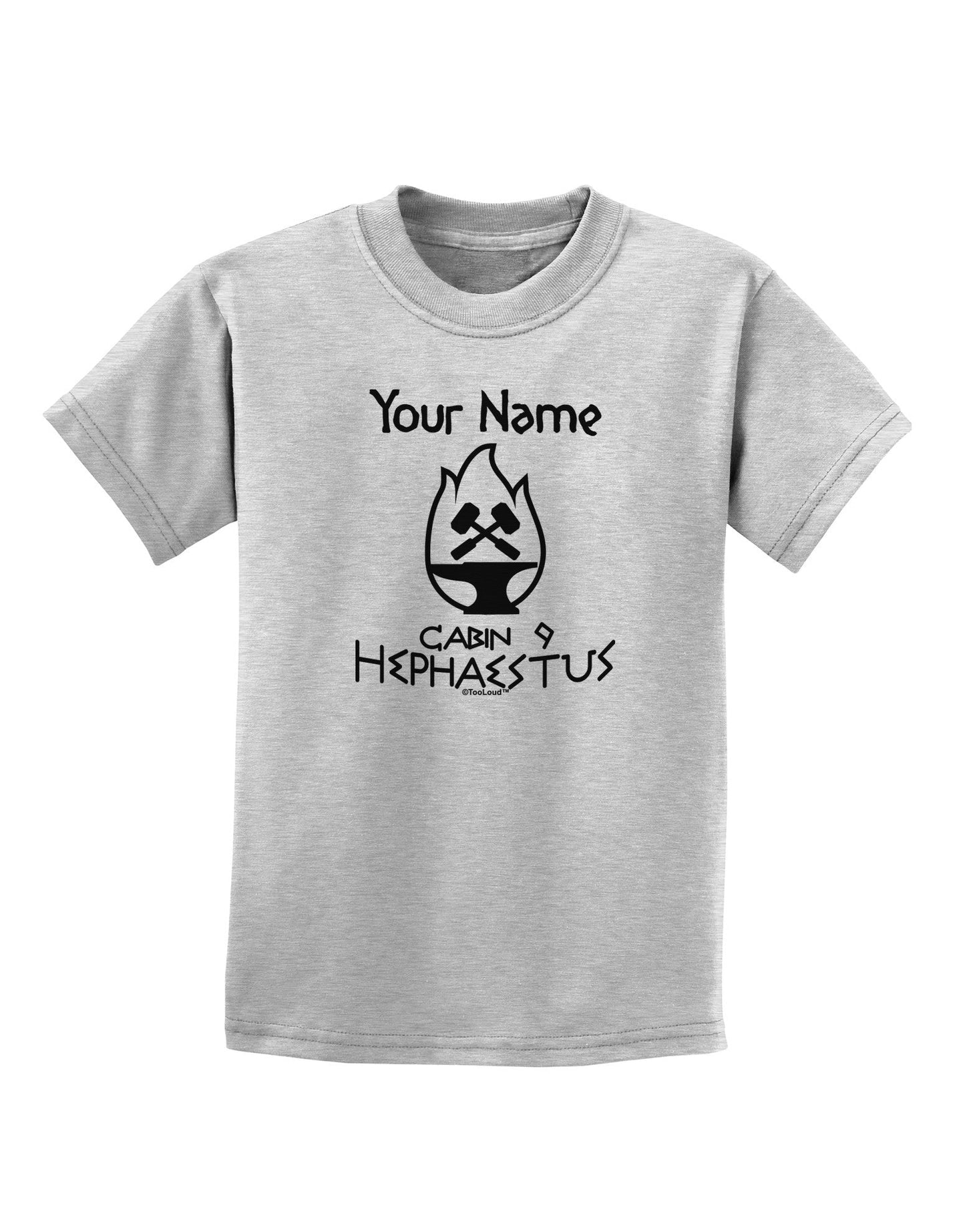Personalized Cabin 9 Hephaestus Childrens T-Shirt-Childrens T-Shirt-TooLoud-AshGray-X-Small-Davson Sales