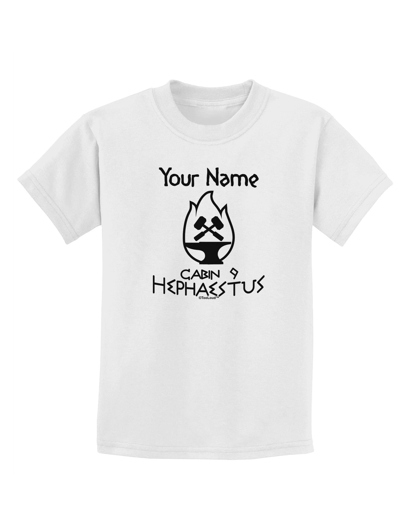 Personalized Cabin 9 Hephaestus Childrens T-Shirt-Childrens T-Shirt-TooLoud-White-X-Small-Davson Sales