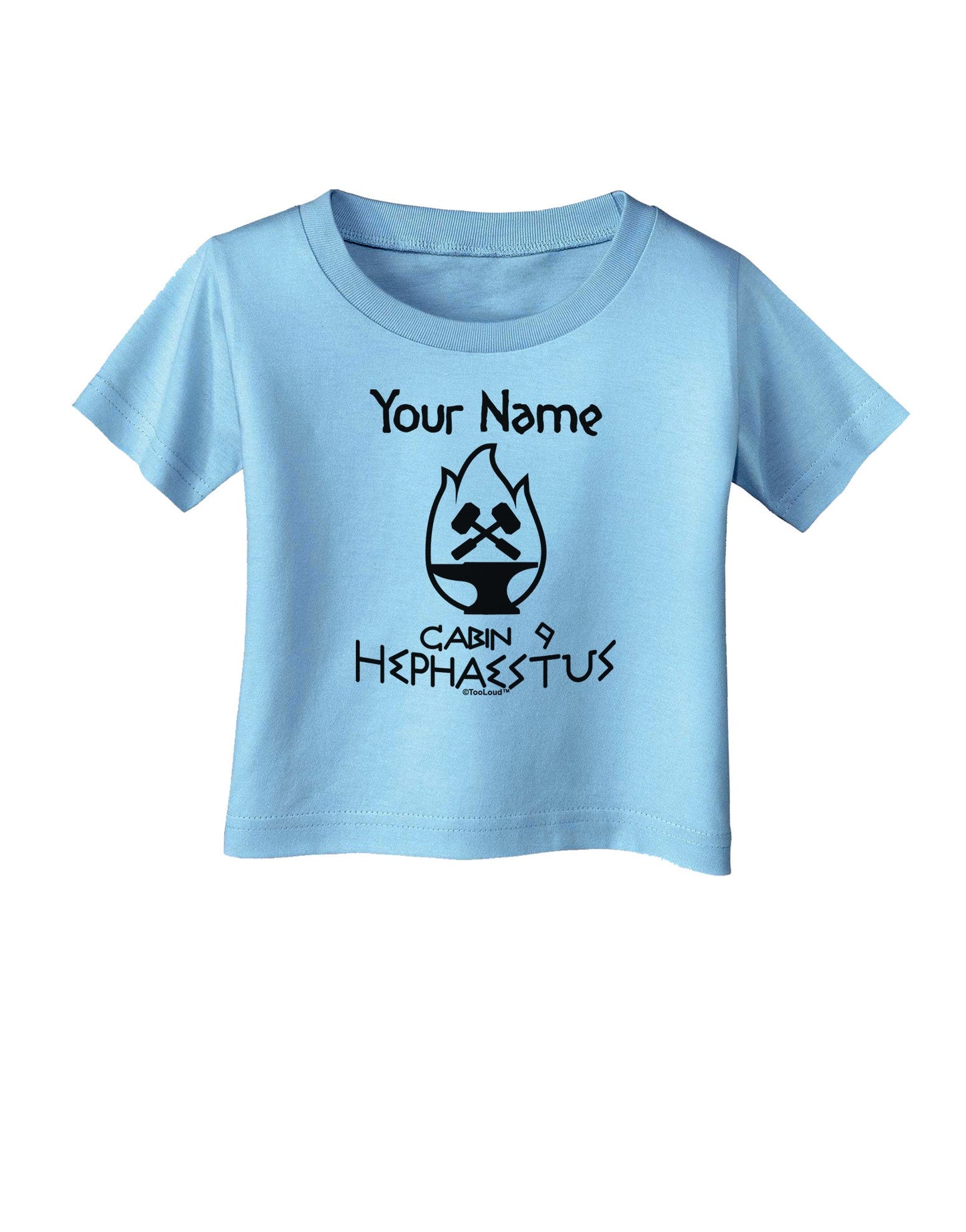 Personalized Cabin 9 Hephaestus Infant T-Shirt-Infant T-Shirt-TooLoud-Aquatic-Blue-06-Months-Davson Sales