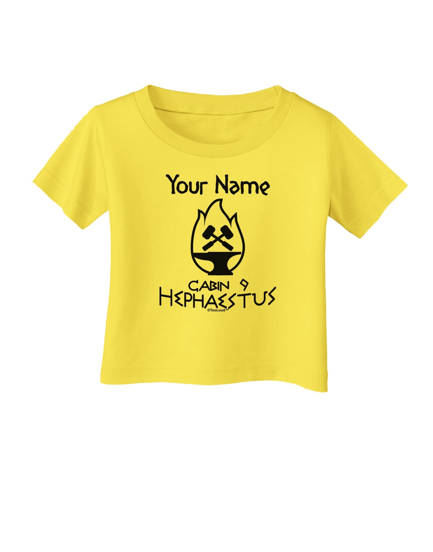 Personalized Cabin 9 Hephaestus Infant T-Shirt-Infant T-Shirt-TooLoud-Yellow-06-Months-Davson Sales