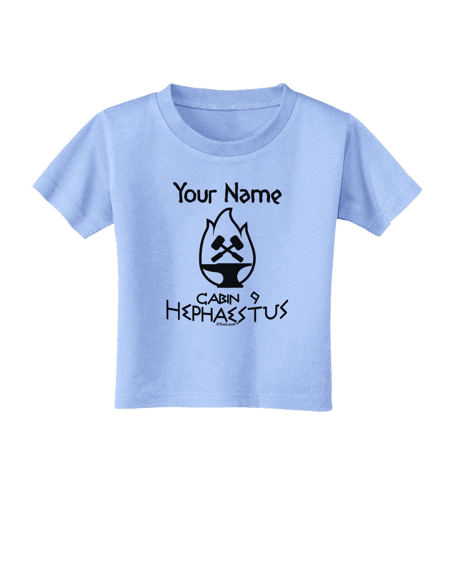 Personalized Cabin 9 Hephaestus Toddler T-Shirt-Toddler T-Shirt-TooLoud-Aquatic-Blue-2T-Davson Sales