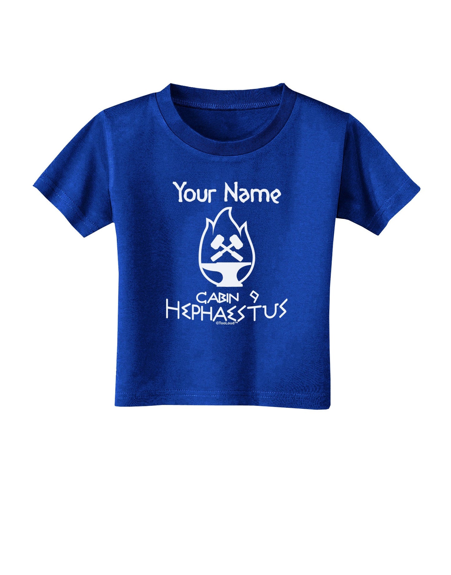 Personalized Cabin 9 Hephaestus Toddler T-Shirt Dark-Toddler T-Shirt-TooLoud-Royal-Blue-2T-Davson Sales