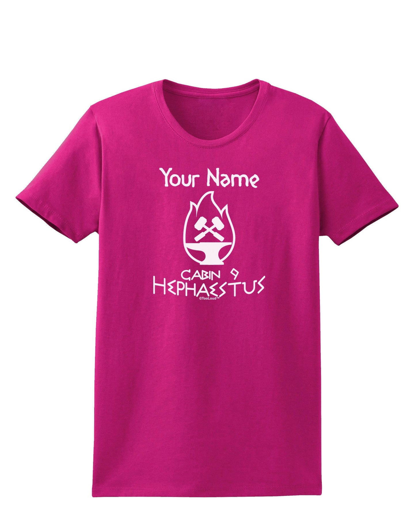 Personalized Cabin 9 Hephaestus Womens Dark T-Shirt-TooLoud-Hot-Pink-Small-Davson Sales