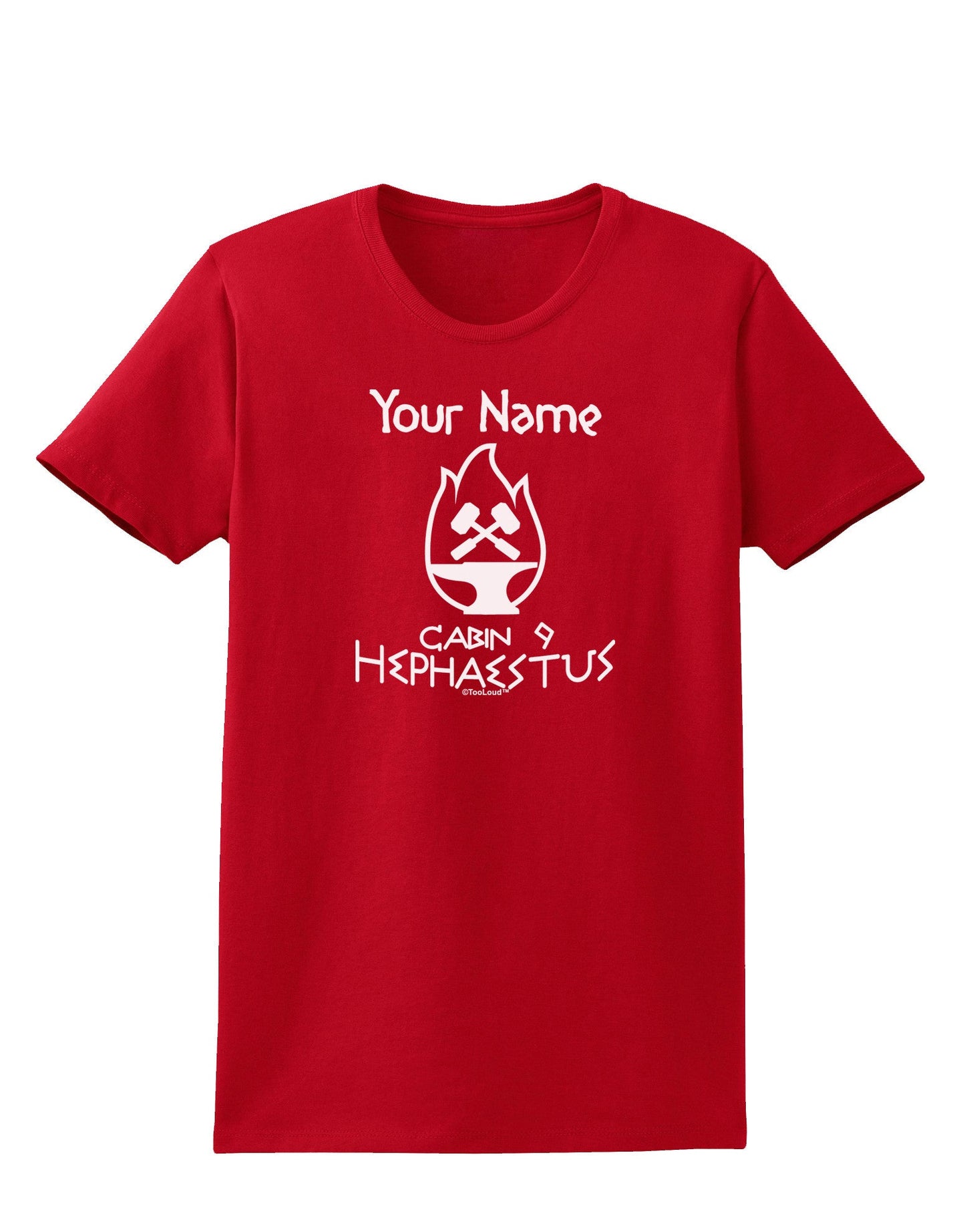 Personalized Cabin 9 Hephaestus Womens Dark T-Shirt-TooLoud-Red-X-Small-Davson Sales