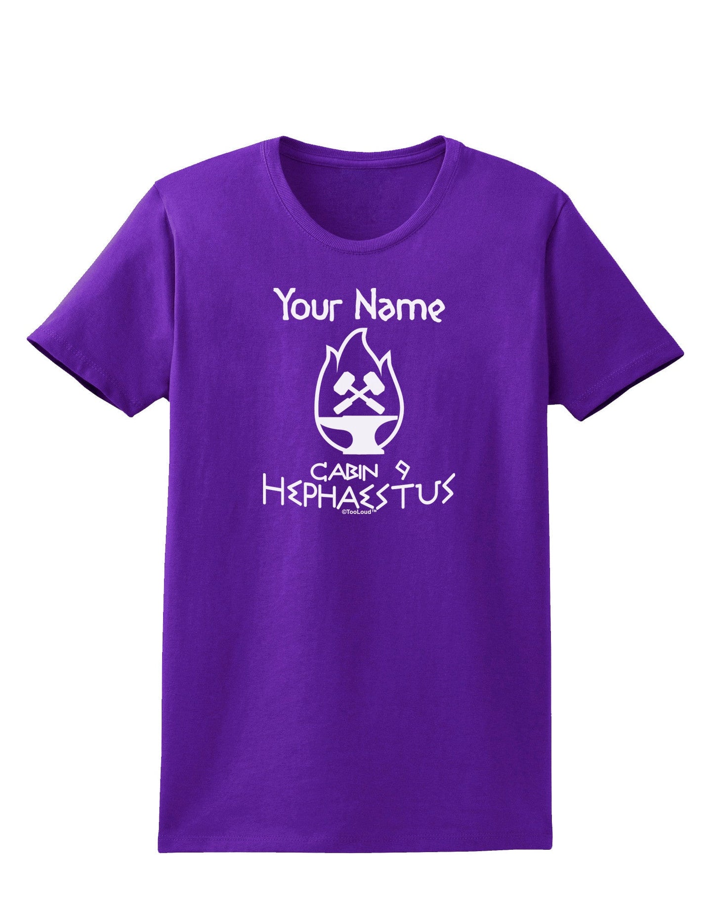 Personalized Cabin 9 Hephaestus Womens Dark T-Shirt-TooLoud-Purple-X-Small-Davson Sales