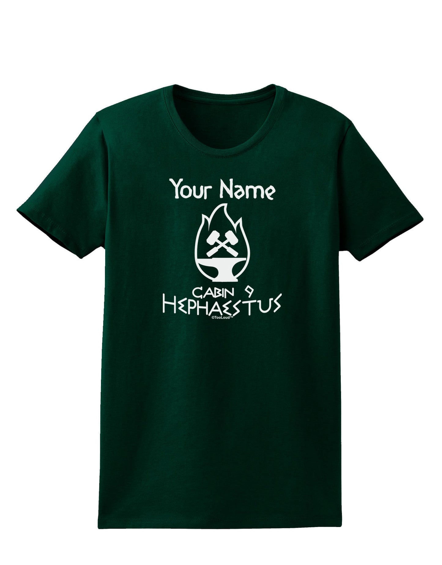Personalized Cabin 9 Hephaestus Womens Dark T-Shirt-TooLoud-Forest-Green-Small-Davson Sales