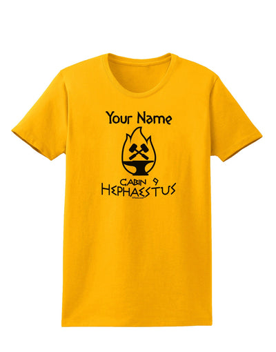 Personalized Cabin 9 Hephaestus Womens T-Shirt-Womens T-Shirt-TooLoud-Gold-X-Small-Davson Sales