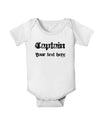 Personalized Captain Baby Romper Bodysuit-Baby Romper-TooLoud-White-06-Months-Davson Sales