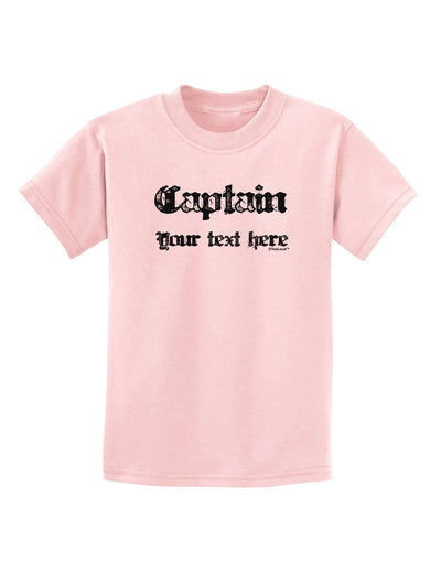 Personalized Captain Childrens T-Shirt-Childrens T-Shirt-TooLoud-PalePink-X-Small-Davson Sales