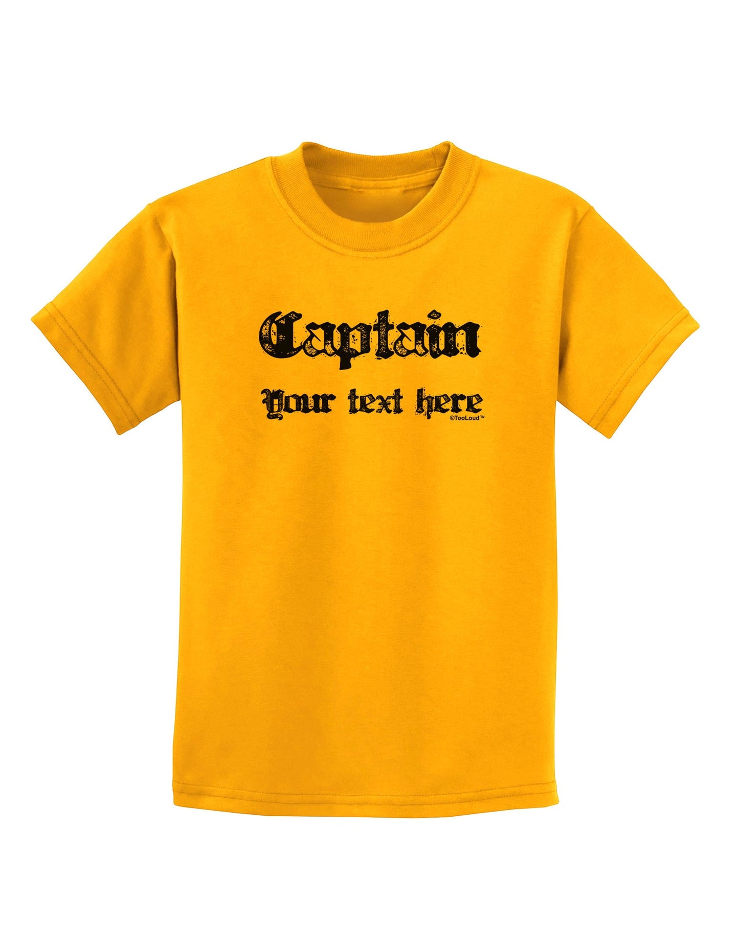 Personalized Captain Childrens T-Shirt-Childrens T-Shirt-TooLoud-Gold-X-Small-Davson Sales
