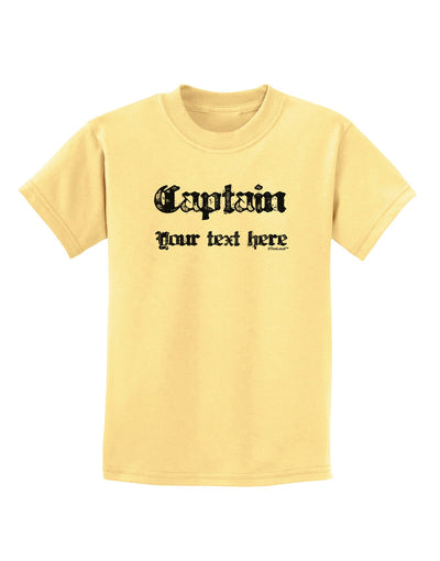 Personalized Captain Childrens T-Shirt-Childrens T-Shirt-TooLoud-Daffodil-Yellow-X-Small-Davson Sales