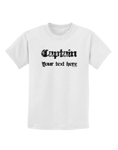 Personalized Captain Childrens T-Shirt-Childrens T-Shirt-TooLoud-White-X-Small-Davson Sales