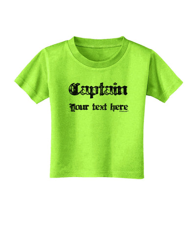 Personalized Captain Toddler T-Shirt-Toddler T-Shirt-TooLoud-Lime-Green-2T-Davson Sales