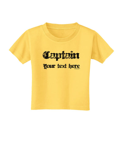 Personalized Captain Toddler T-Shirt-Toddler T-Shirt-TooLoud-Yellow-2T-Davson Sales