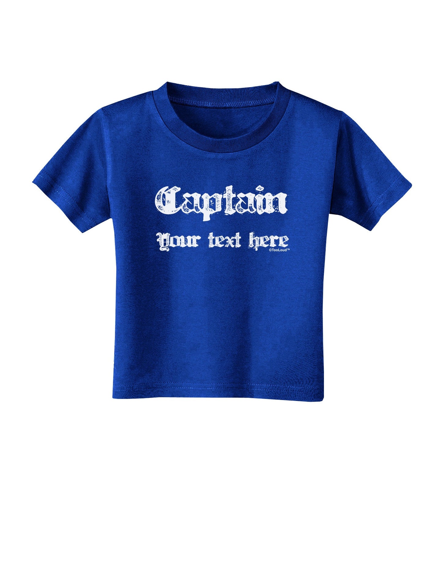 Personalized Captain Toddler T-Shirt Dark-Toddler T-Shirt-TooLoud-Royal-Blue-2T-Davson Sales