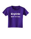 Personalized Captain Toddler T-Shirt Dark-Toddler T-Shirt-TooLoud-Purple-2T-Davson Sales