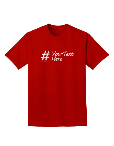 Personalized Hashtag Adult Dark T-Shirt by TooLoud-Mens T-Shirt-TooLoud-Red-Small-Davson Sales