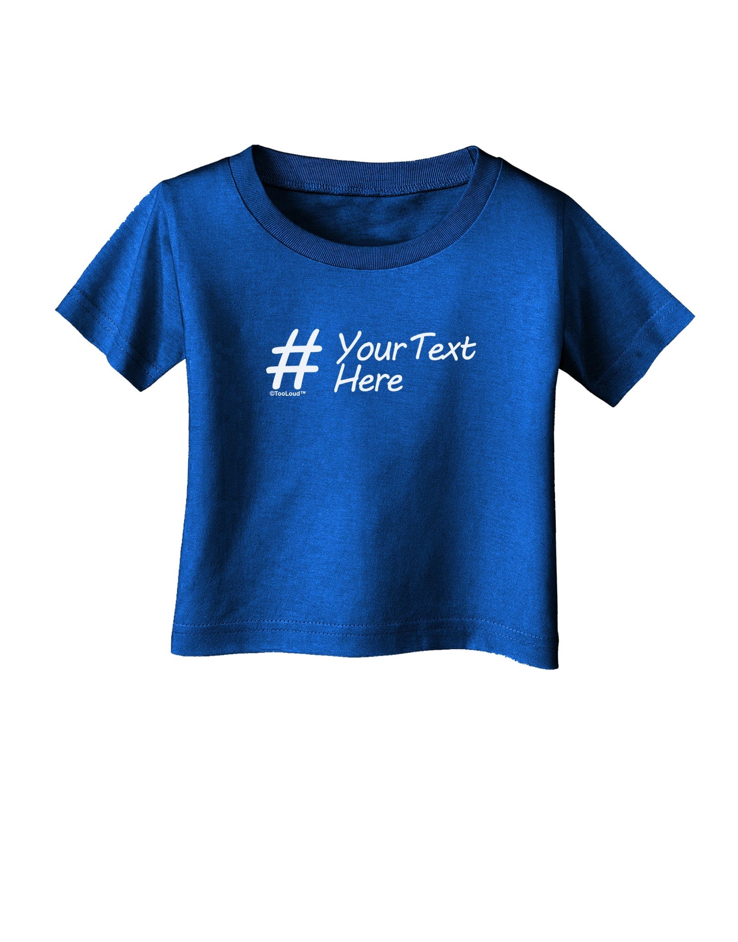 Personalized Hashtag Infant T-Shirt Dark by TooLoud-Infant T-Shirt-TooLoud-Royal-Blue-06-Months-Davson Sales