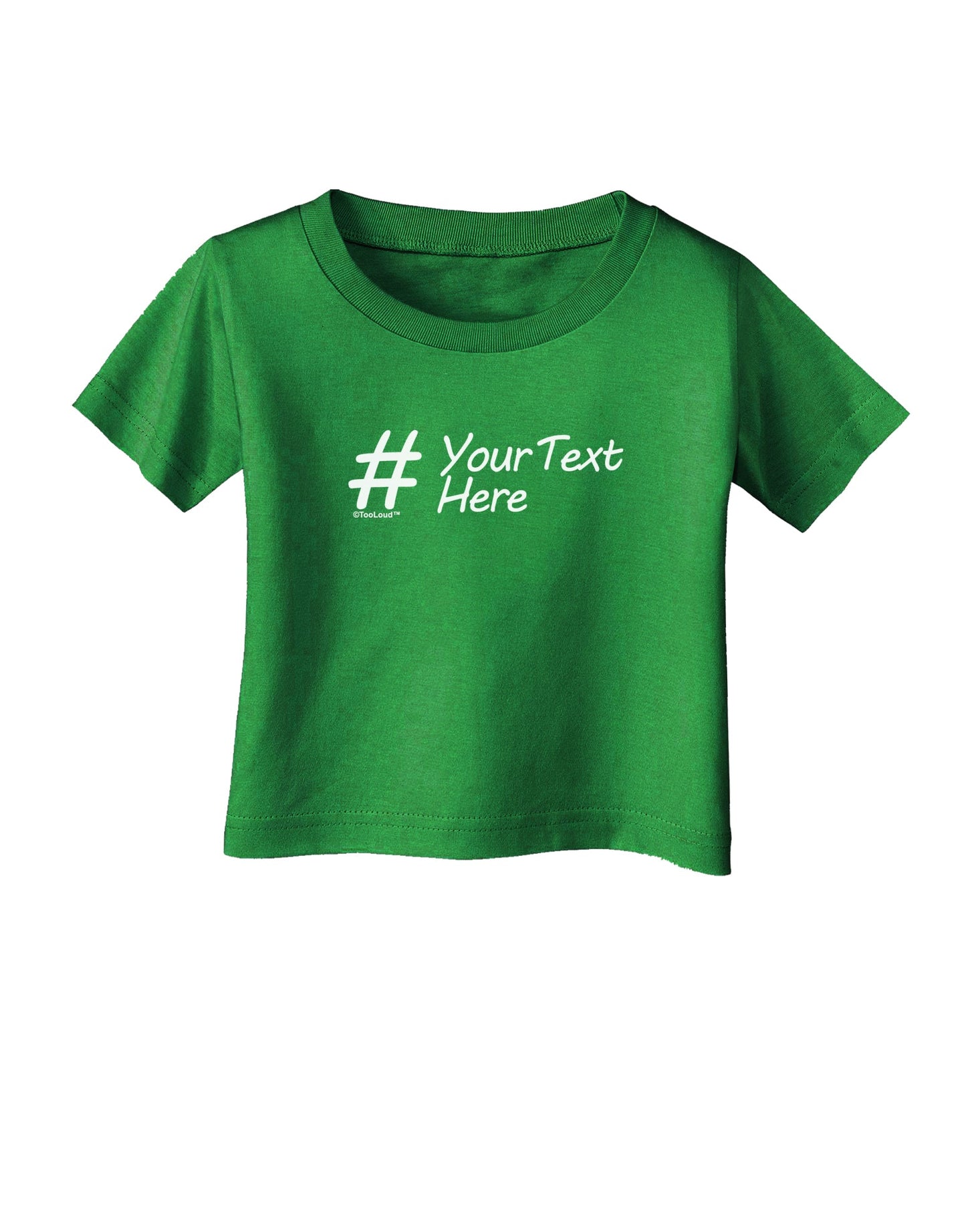 Personalized Hashtag Infant T-Shirt Dark by TooLoud-Infant T-Shirt-TooLoud-Clover-Green-06-Months-Davson Sales