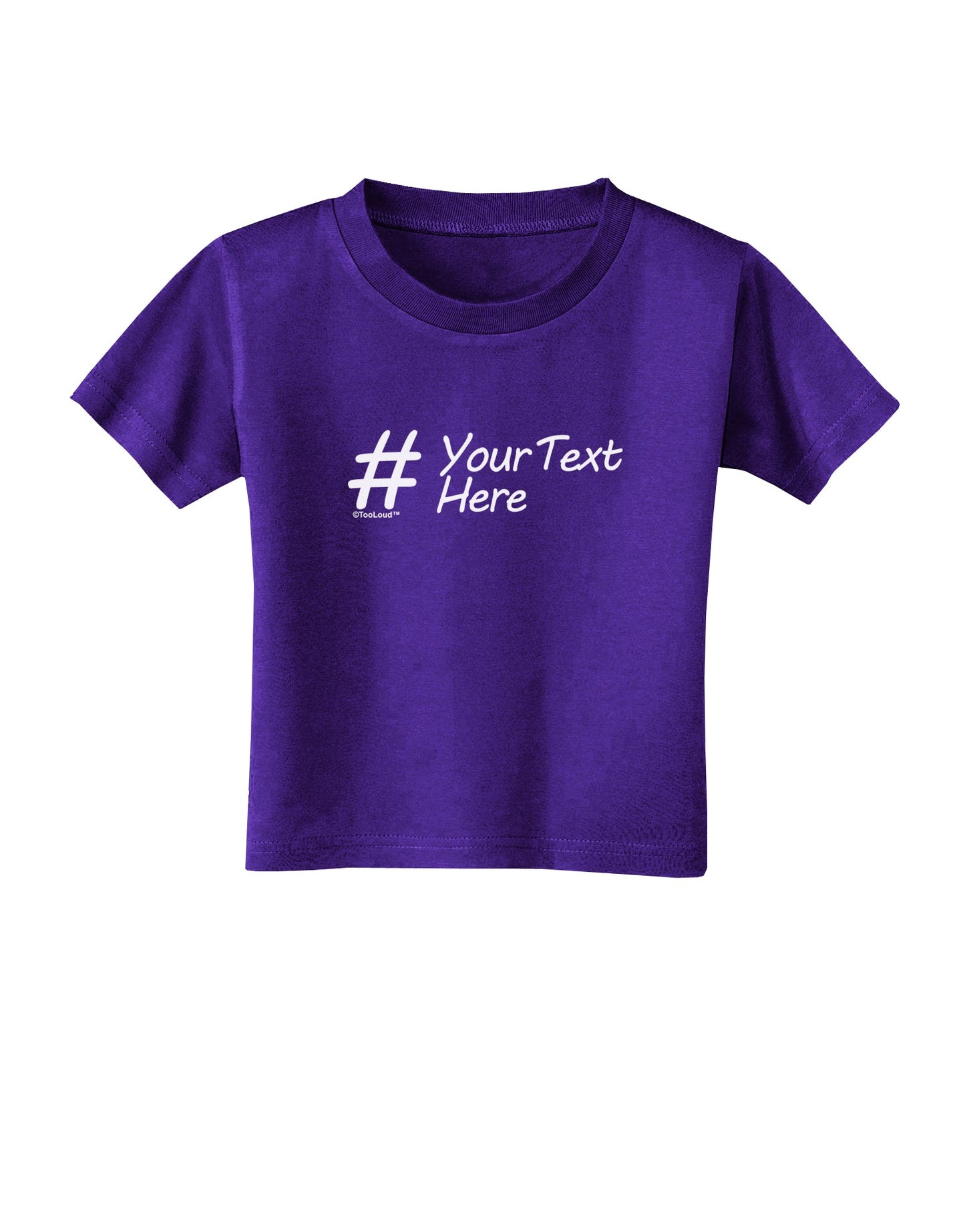 Personalized Hashtag Toddler T-Shirt Dark by TooLoud-Toddler T-Shirt-TooLoud-Purple-2T-Davson Sales