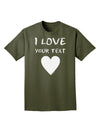 Personalized I Love Customized Adult Dark T-Shirt-Mens T-Shirt-TooLoud-Military-Green-Small-Davson Sales
