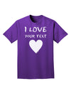 Personalized I Love Customized Adult Dark T-Shirt-Mens T-Shirt-TooLoud-Purple-Small-Davson Sales