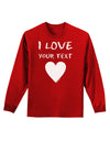 Personalized I Love Customized Adult Long Sleeve Dark T-Shirt-TooLoud-Red-Small-Davson Sales