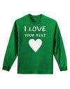 Personalized I Love Customized Adult Long Sleeve Dark T-Shirt-TooLoud-Kelly-Green-Small-Davson Sales