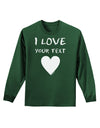 Personalized I Love Customized Adult Long Sleeve Dark T-Shirt-TooLoud-Dark-Green-Small-Davson Sales