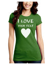 Personalized I Love Customized Juniors Crew Dark T-Shirt-T-Shirts Juniors Tops-TooLoud-Kiwi-Green-Juniors Fitted Small-Davson Sales